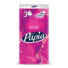 Носовые платки Papia 3 слоя 10*24 белые без аромата